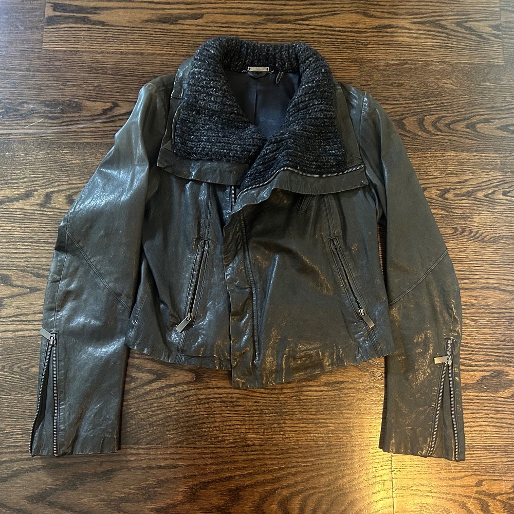 Line Lamb skin Jacket, Size Large
